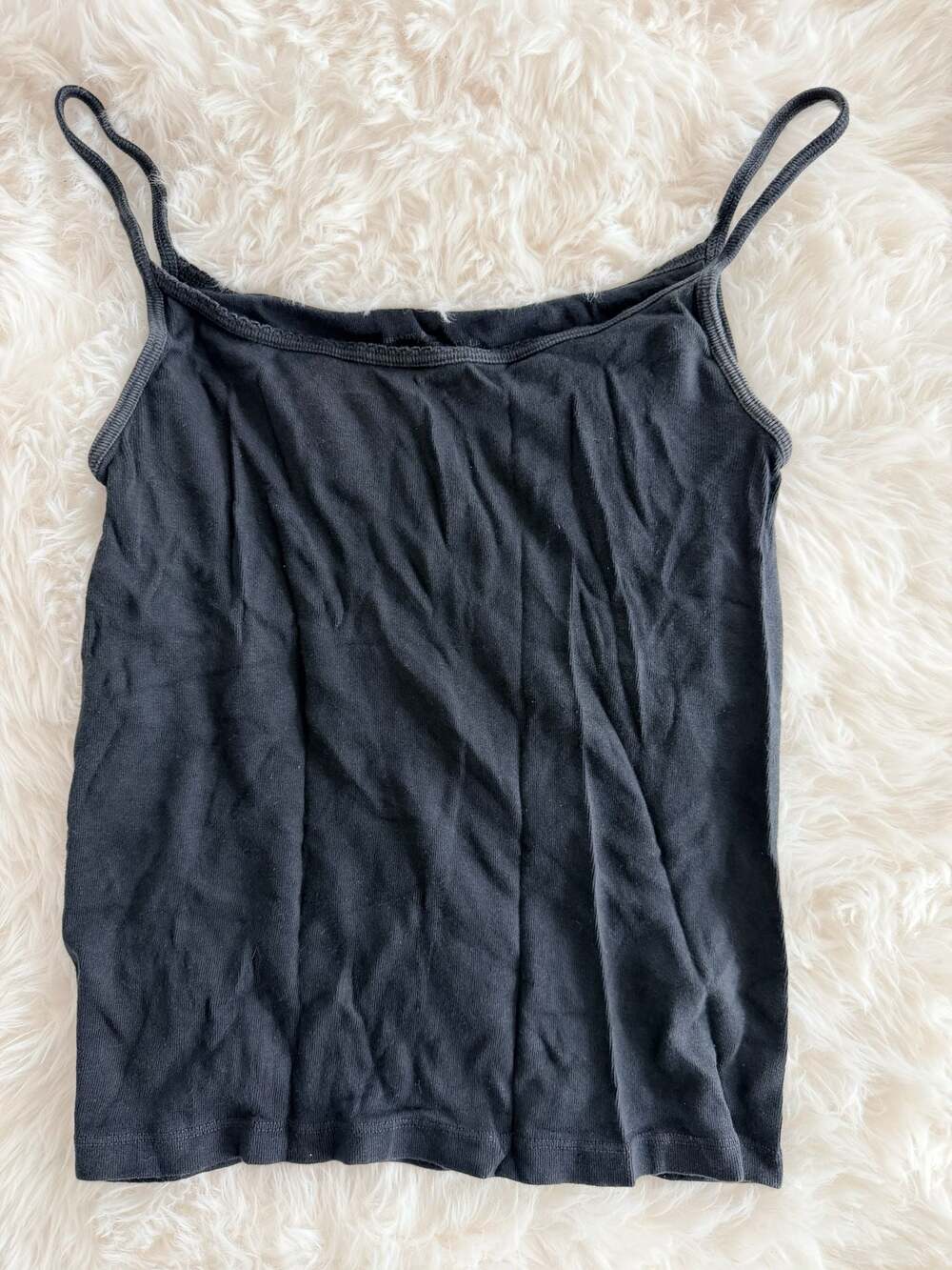 Brandy Melville Black Skylar Spaghetti Strap Tank Top, One Size